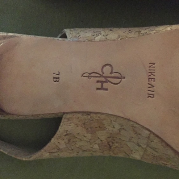 Cole Haan Cork sling back peep toe Size 7 - Picture 4 of 4